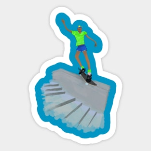 back side Will Smith grind Sticker